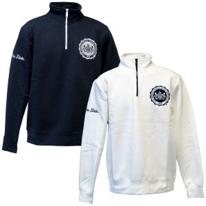 navy and white 1/4 zips with Penn State Seal on left chests, Penn State on right sleeves